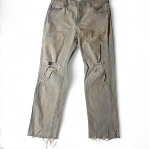 Old Navy Women's Straight Leg Jeans in Distressed Gray